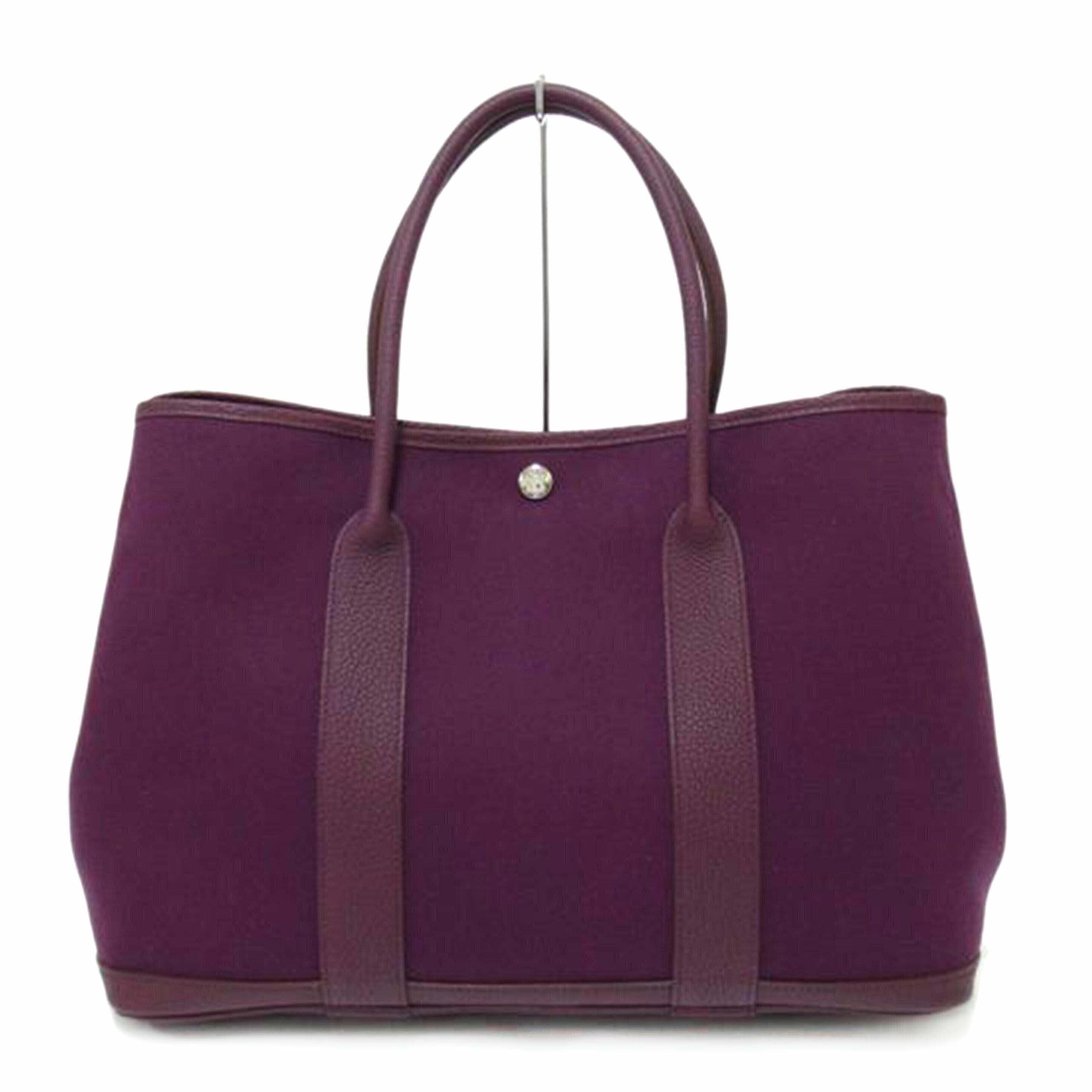 HERMES/ガーデンパーティーPM/キャンバス×レザー//TK□P/ABランク/63