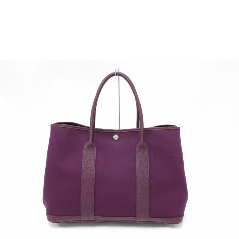 HERMES/ガーデンパーティーPM/キャンバス×レザー//TK□P/ABランク/63