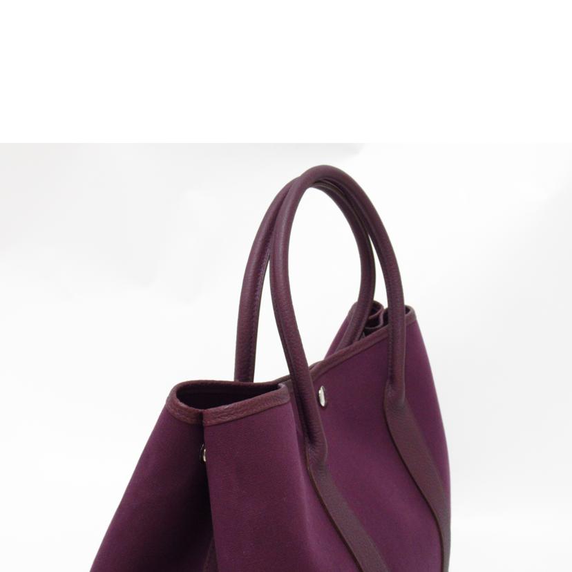 HERMES/ガーデンパーティーPM/キャンバス×レザー//TK□P/ABランク/63