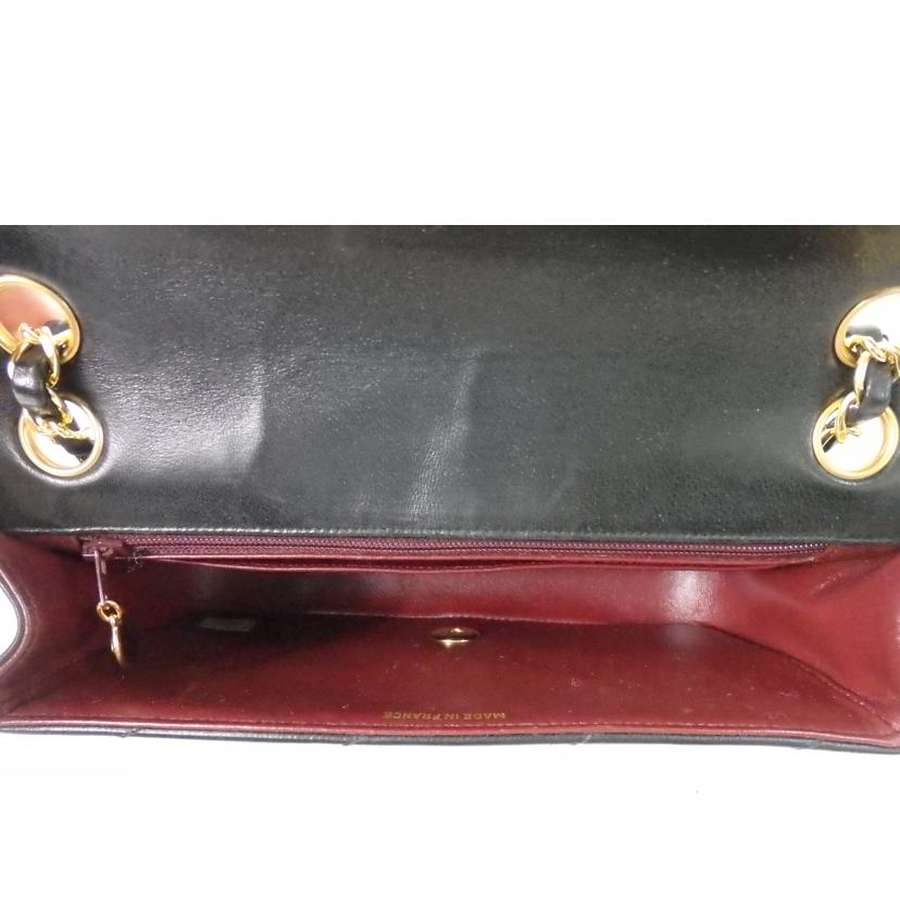 CHANEL シャネル/ココマークWチェーンバッグ/Vステッチ/黒/ゴールド金具//281****/ABランク/84