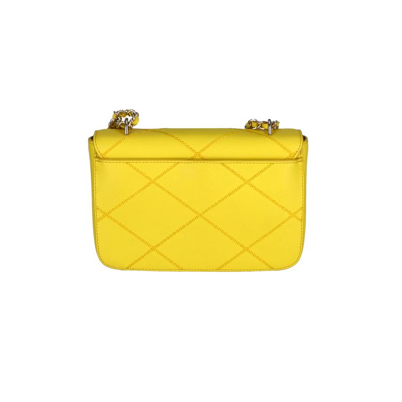 TORY BURCH トリーバーチ/レザーステッチフラップチェーンショルダー/イエロー//ABランク/75