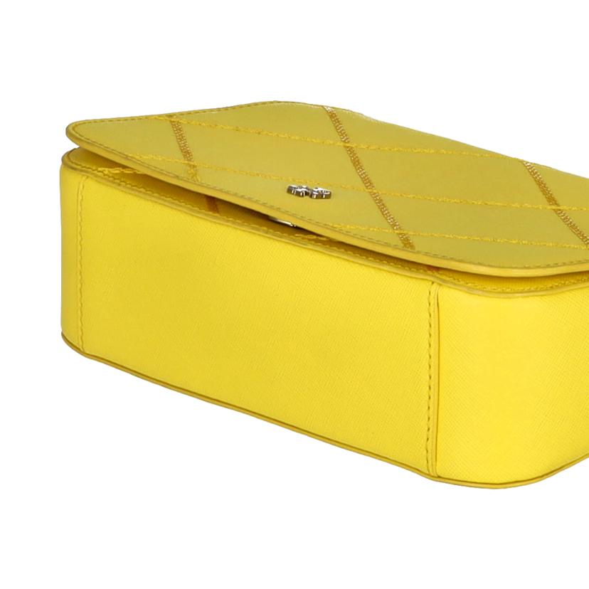 TORY BURCH トリーバーチ/レザーステッチフラップチェーンショルダー/イエロー//ABランク/75