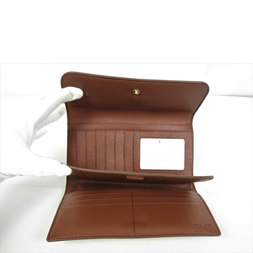 COACH コーチ/PVCシグネチャー 三つ折りロングウォレット/F52681//H16**/Aランク/70