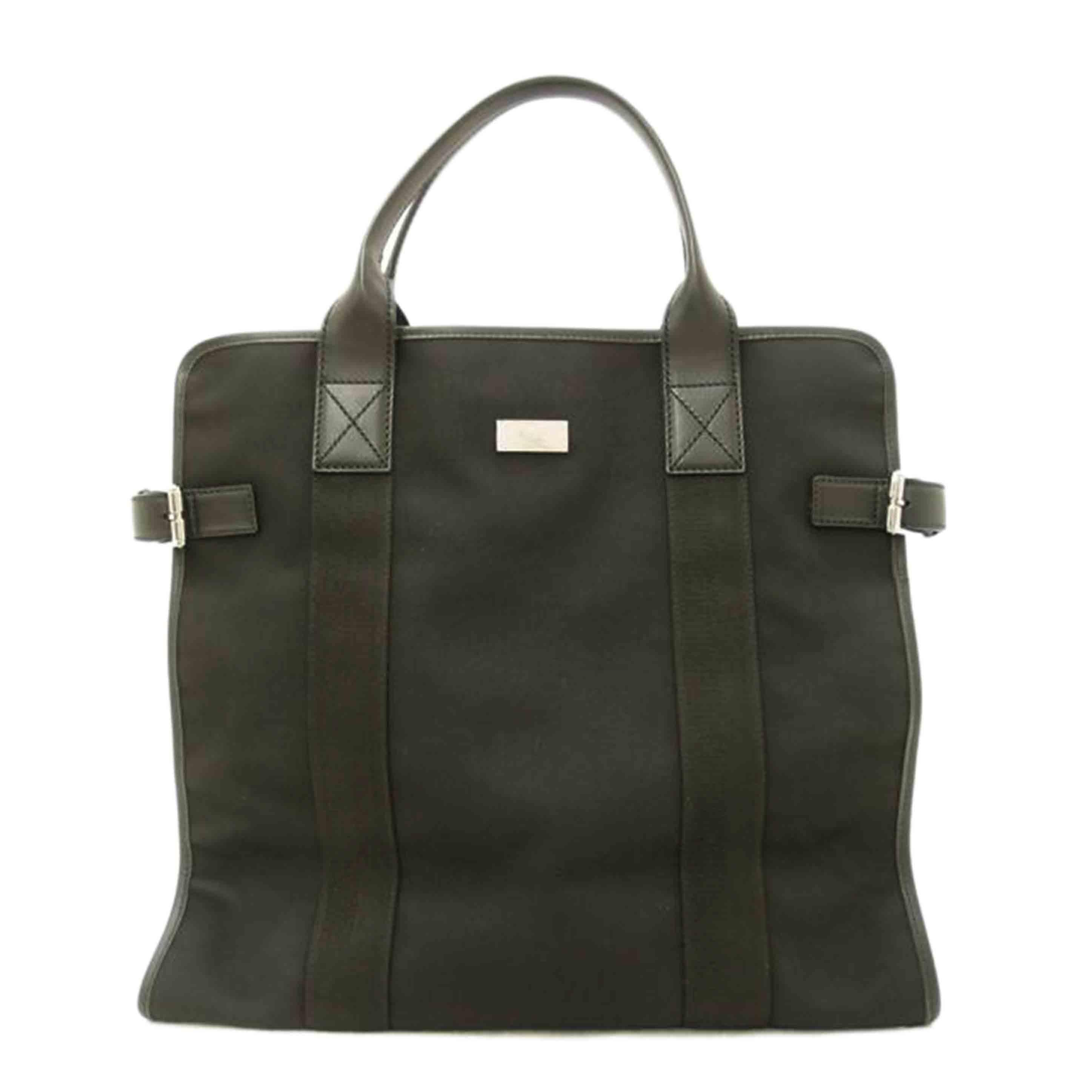 GUCCI グッチ ビジネスバック ハンドバッグ トートバッグ 黒 A4対応 メンズ レディース/ナイロンレザートート/ブラック/115517//214***/Aランク/69