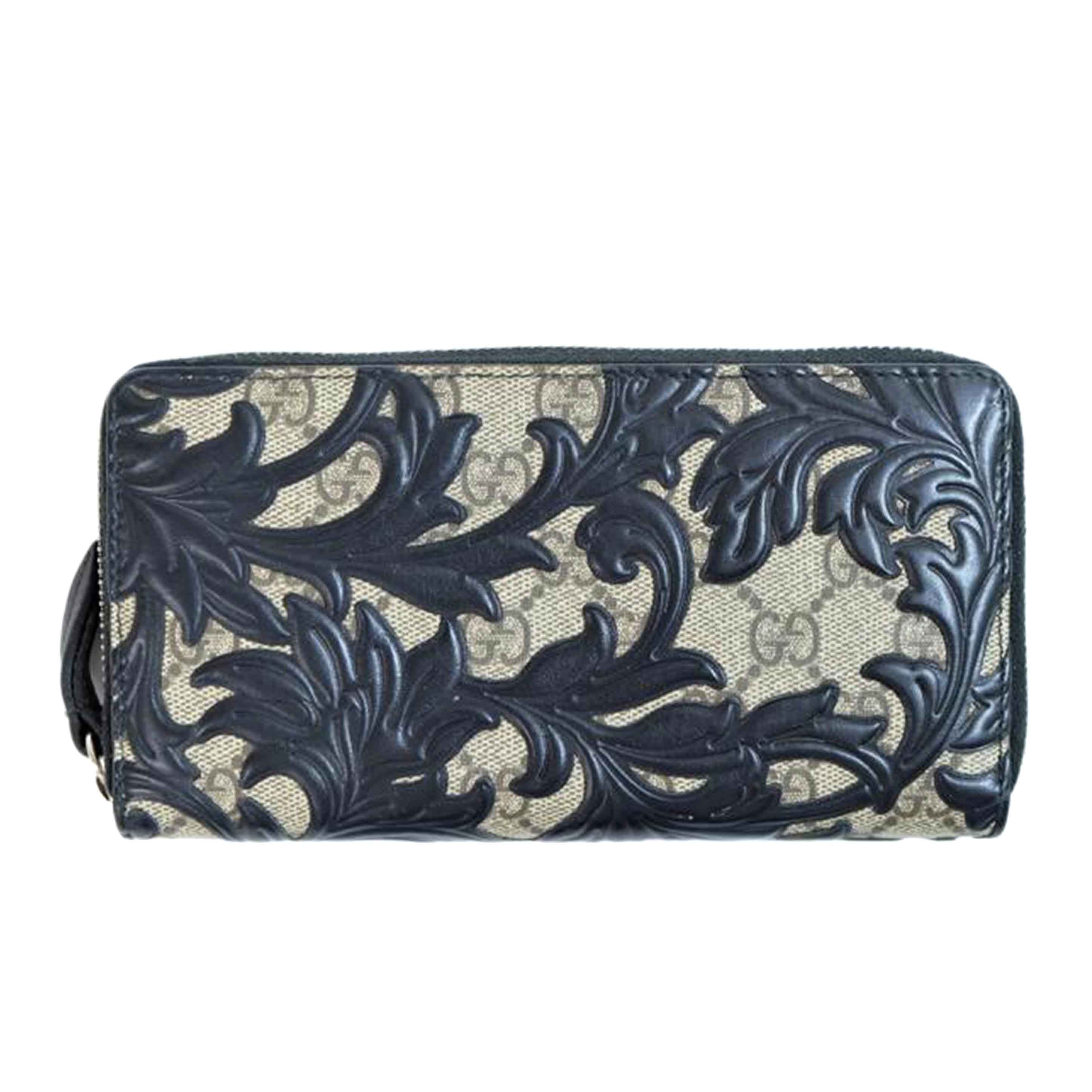 GUCCI グッチ/GGスプリームアラベスクジップアラウンドウォレット/410102//0959/Bランク/71