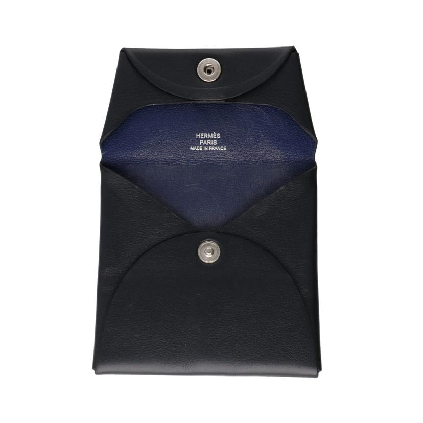 HERMES エルメス/ バスティアコインケース/黒×青//A MZ 010 MS/Bランク/75