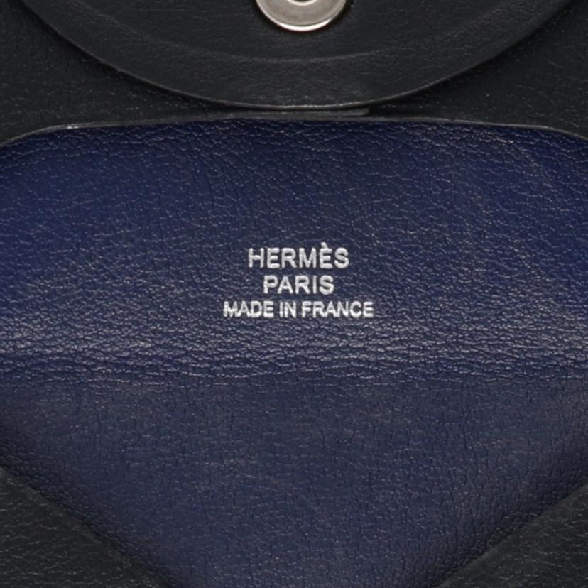 HERMES エルメス/ バスティアコインケース/黒×青//A MZ 010 MS/Bランク/75