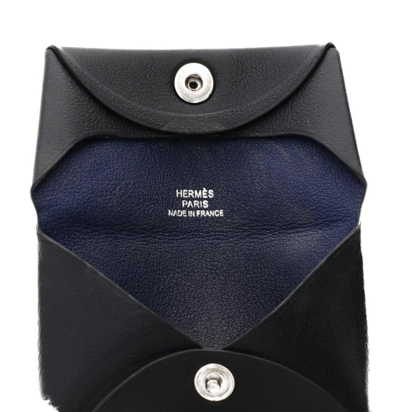 HERMES エルメス/ バスティアコインケース/黒×青//A MZ 010 MS/Bランク/75