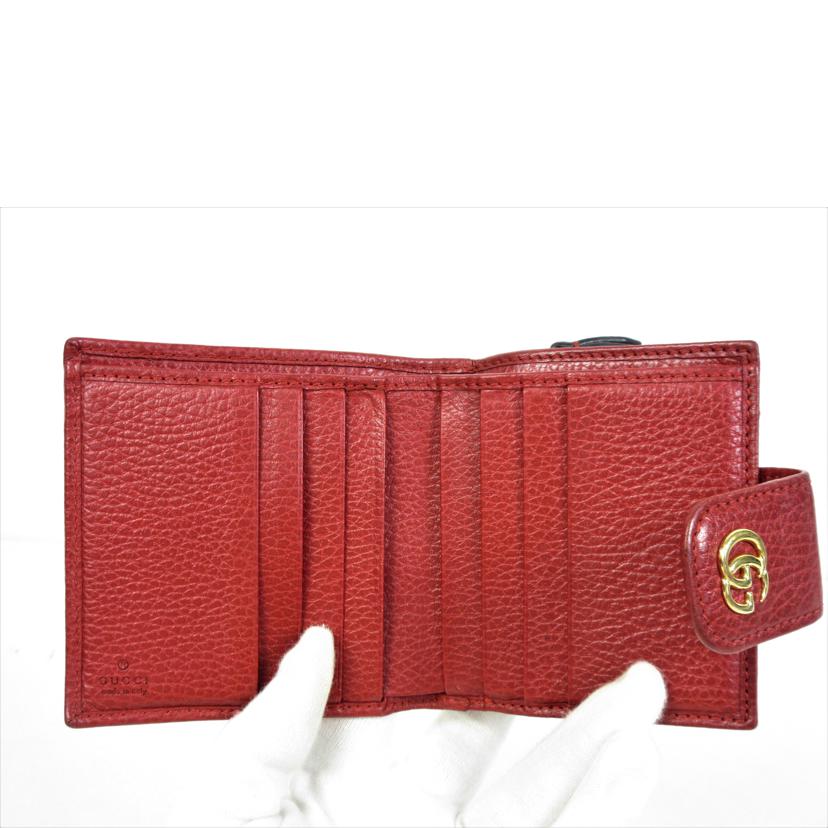 GUCCI グッチ/GGマーモント コンパクトジップ財布/523193//114*/Bランク/70
