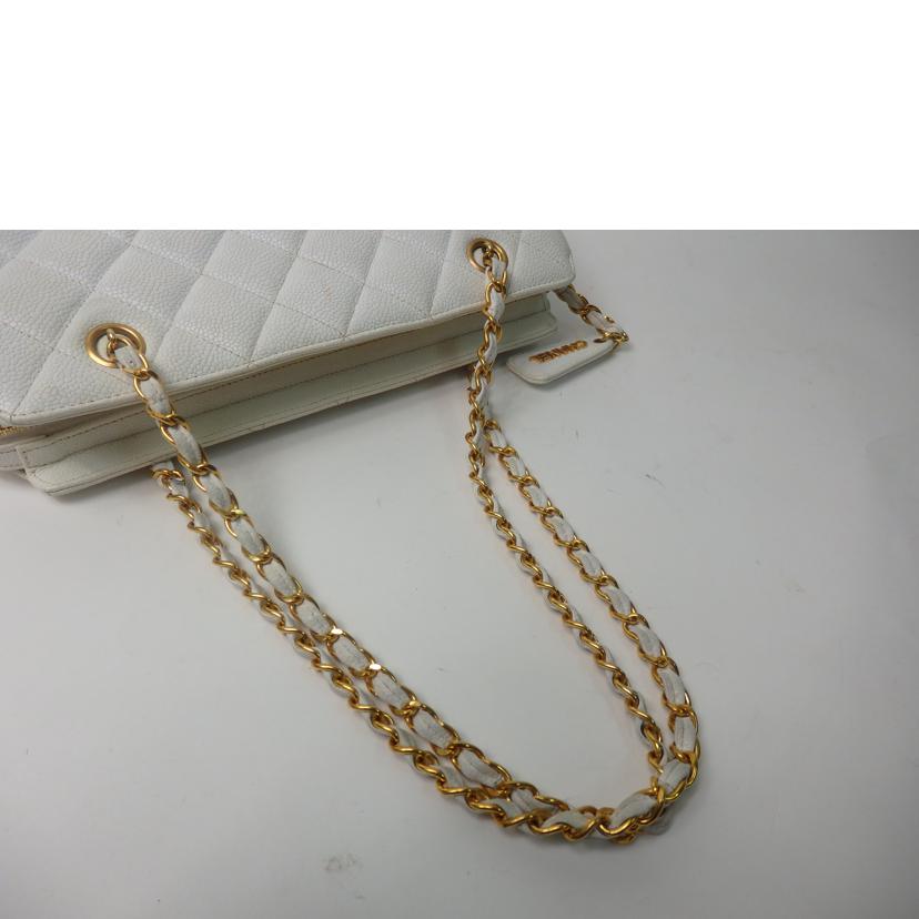 CHANEL シャネル/キャビアスキンチェーンショルダーバッグ/白//3948188/BCランク/84