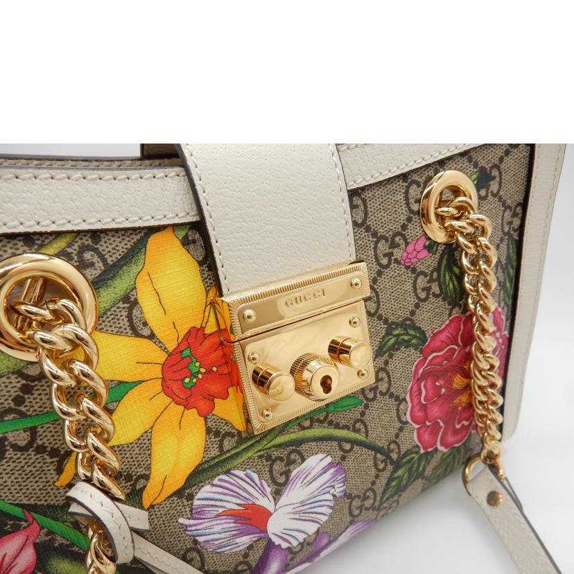 GUCCI グッチ/GGスプリーム・パドロックスモール/花柄/498156//493492/SAランク/02