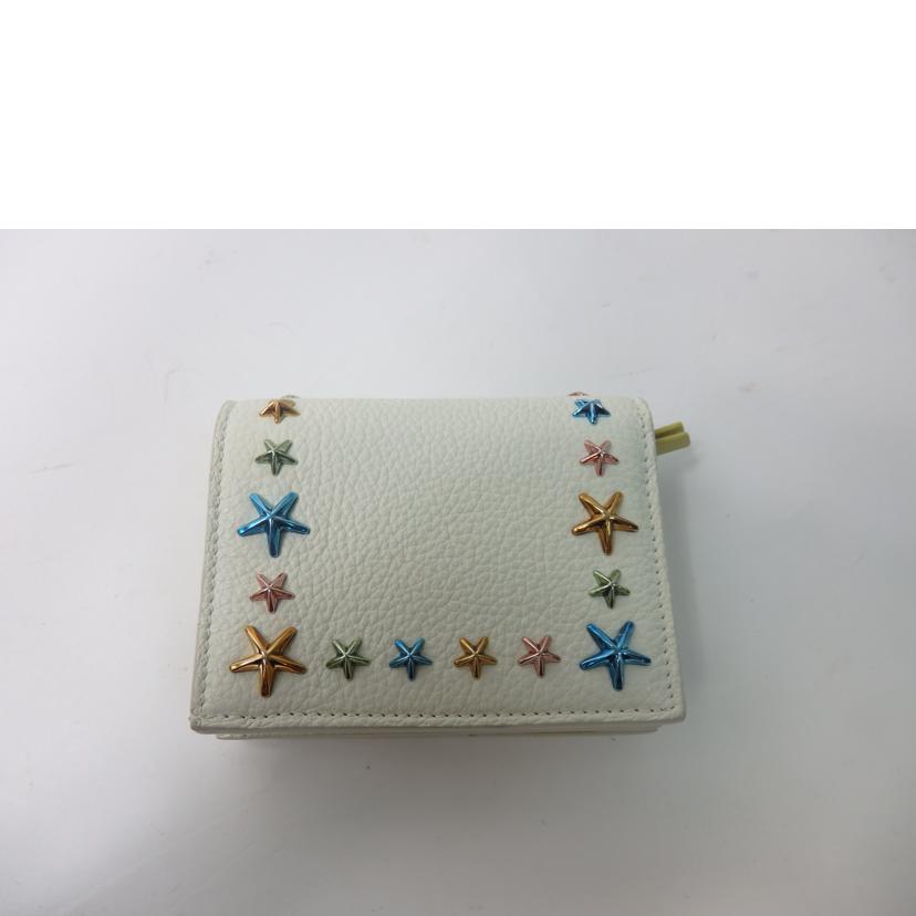 JIMMY CHOO ジミーチュウ/スタースタッズ付レザーコンパクトウォレット/マルチカラー/HANNE.UUF//TCC3N2/SAランク/84