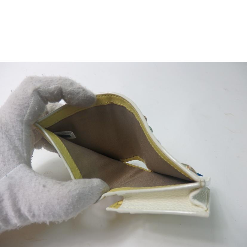 JIMMY CHOO ジミーチュウ/スタースタッズ付レザーコンパクトウォレット/マルチカラー/HANNE.UUF//TCC3N2/SAランク/84