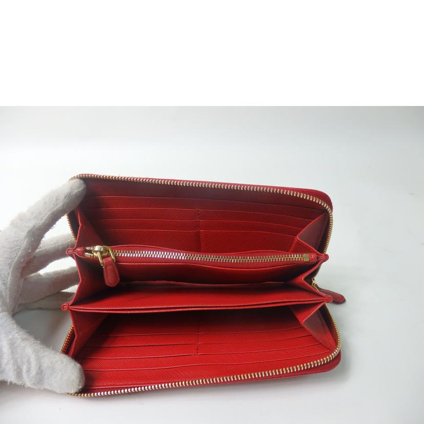 PRADA プラダ/サフィアーノラウンドファスナー長財布/FUOCO/1ML506//42/Bランク/84