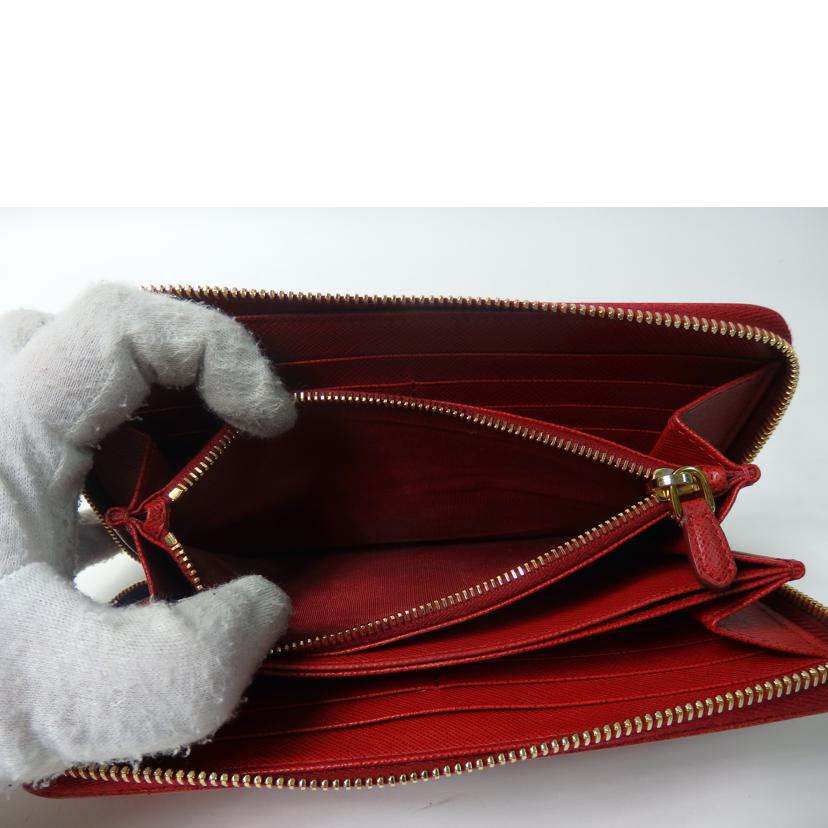 PRADA プラダ/サフィアーノラウンドファスナー長財布/FUOCO/1ML506//42/Bランク/84