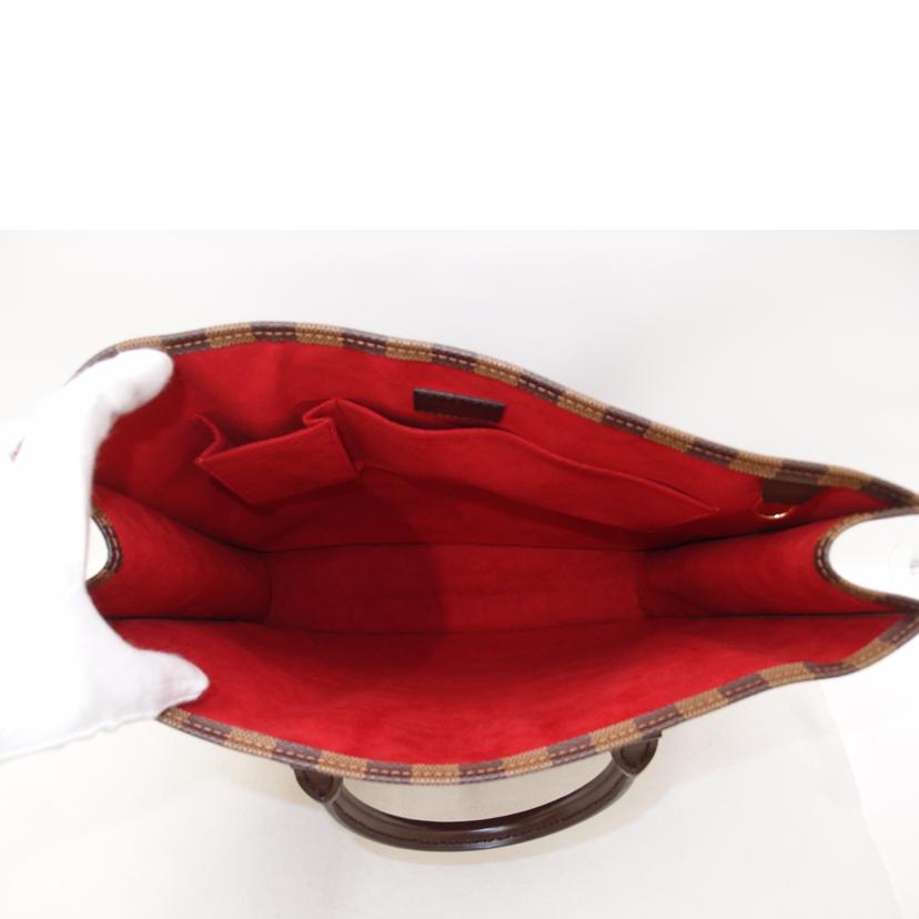 LOUIS VUITTON ルイヴィトン ルイ・ヴィトン ビトン 市松模様 ブラウン 茶ハンドバッグ トートバッグ ブラウン メンズ レディース 定番 人気 LV /サック・プラ/ダミエ・エベヌ/N51140//MI0***/Aランク/69