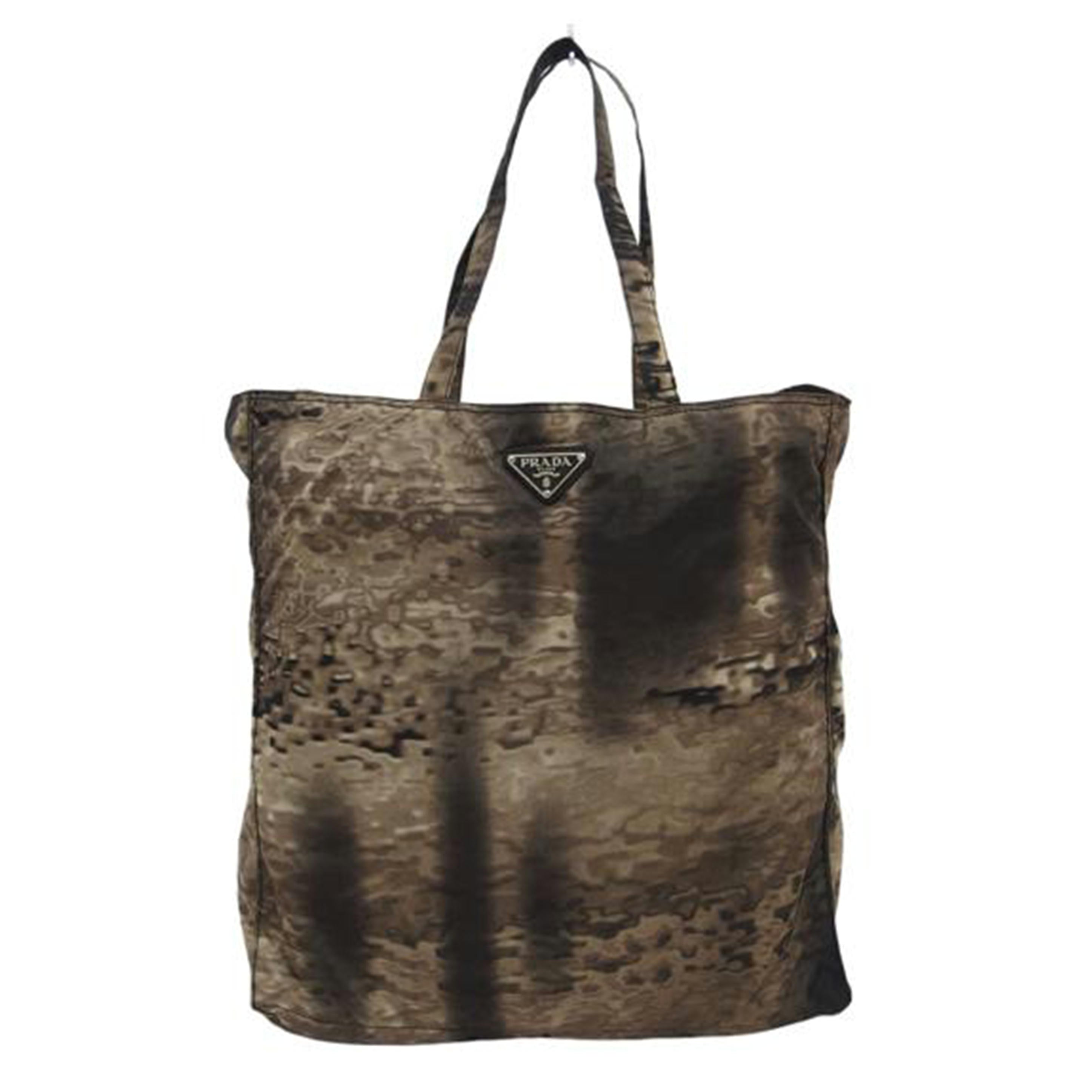 PRADA プラダ ナイロン ブラウン/リバーシブルトートバッグ//110/ABランク/04