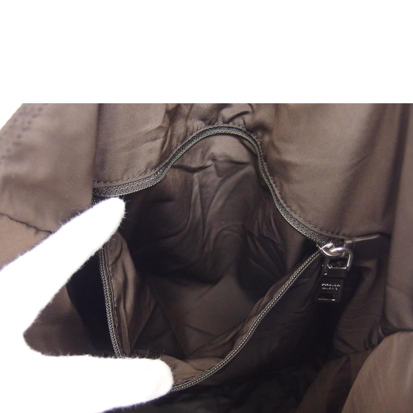 PRADA プラダ ナイロン ブラウン/リバーシブルトートバッグ//110/ABランク/04