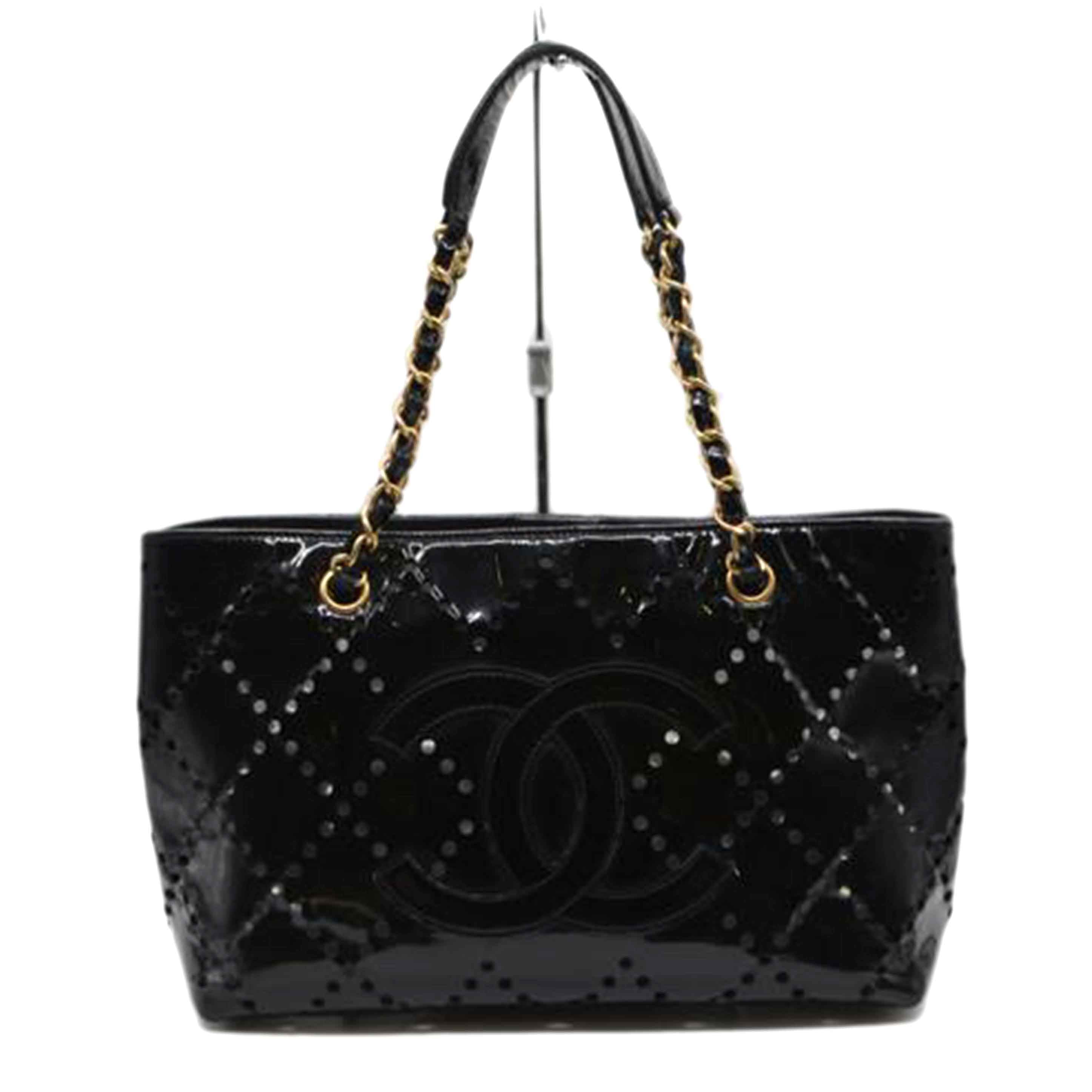 CHANEL シャネル/ココマークパンチングパテントショルダーレザートート//8756755/Bランク/89