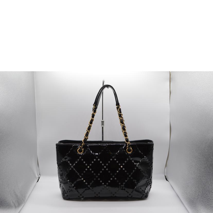 CHANEL シャネル/ココマークパンチングパテントショルダーレザートート//8756755/Bランク/89