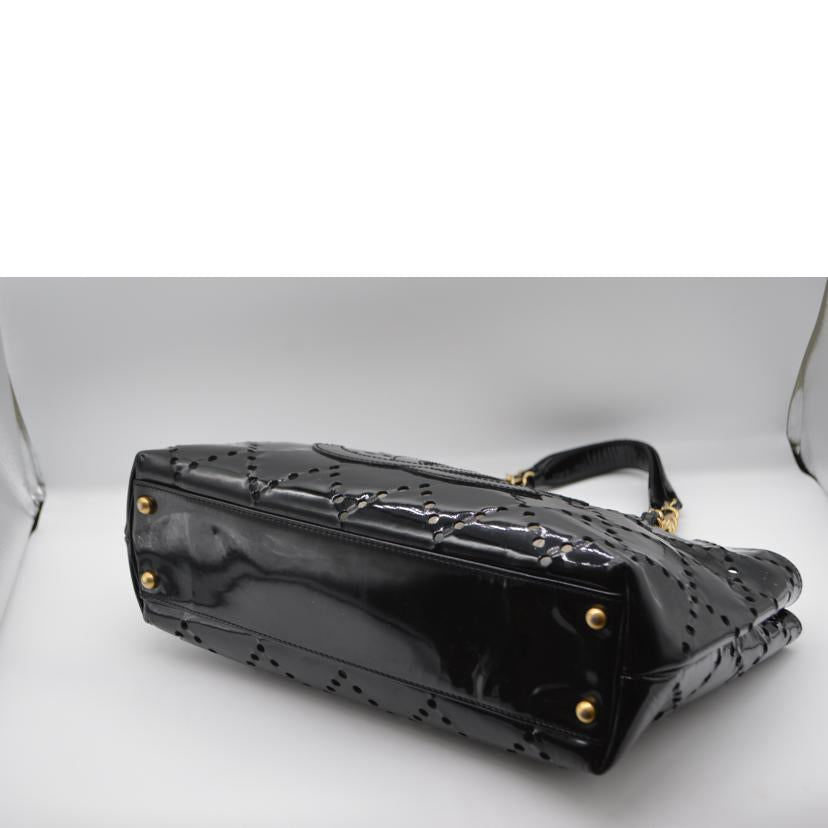 CHANEL シャネル/ココマークパンチングパテントショルダーレザートート//8756755/Bランク/89