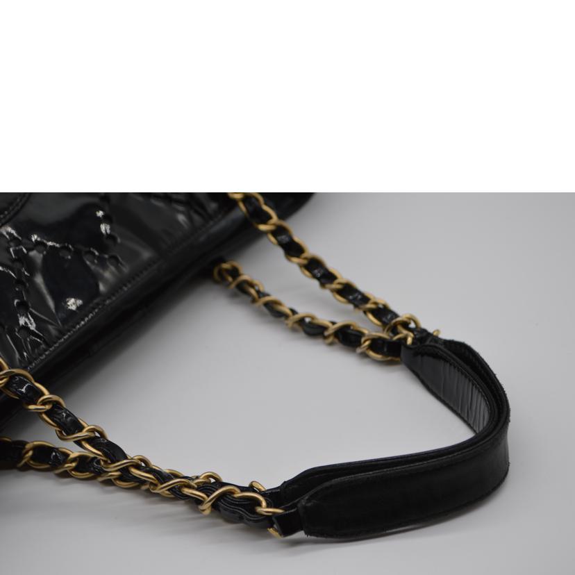 CHANEL シャネル/ココマークパンチングパテントショルダーレザートート//8756755/Bランク/89