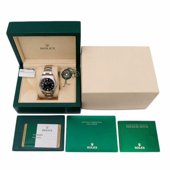 ROLEX ロレックス 腕時計 ブラック文字盤 ランダムシリアル メンズ フルコマ/エクスプローラーⅠ/ランダム番/214270//8N76X599/SAランク/69