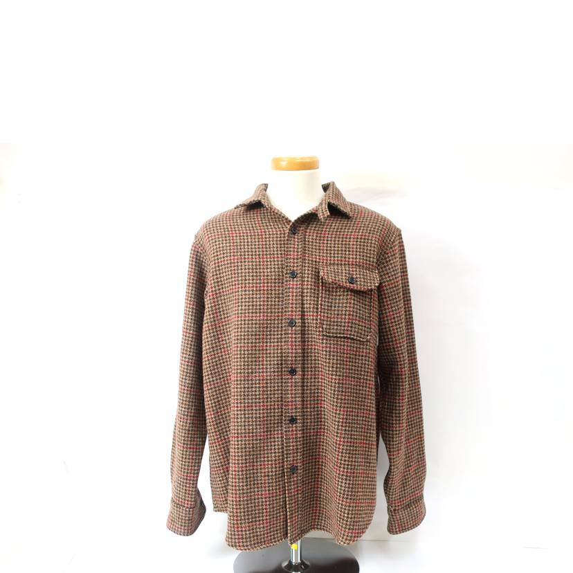 RALPH LAUREN ラルフローレン/スエードパッチ シェットランド ウールオーバーシャツ/Lサイズ/MNPOWOV16822591//SAランク/65