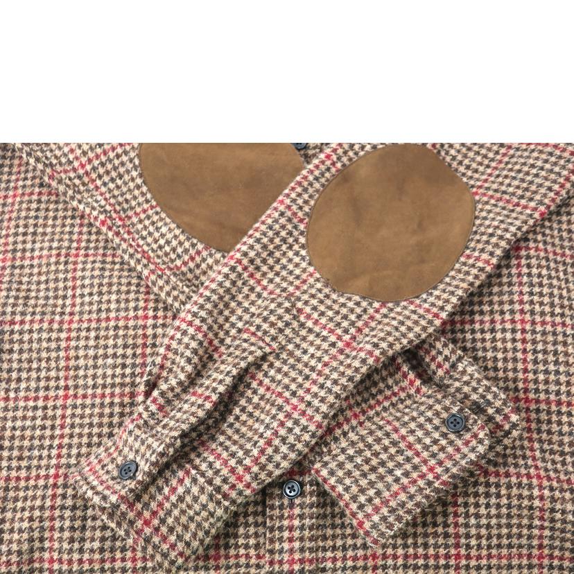 RALPH LAUREN ラルフローレン/スエードパッチ シェットランド ウールオーバーシャツ/Lサイズ/MNPOWOV16822591//SAランク/65