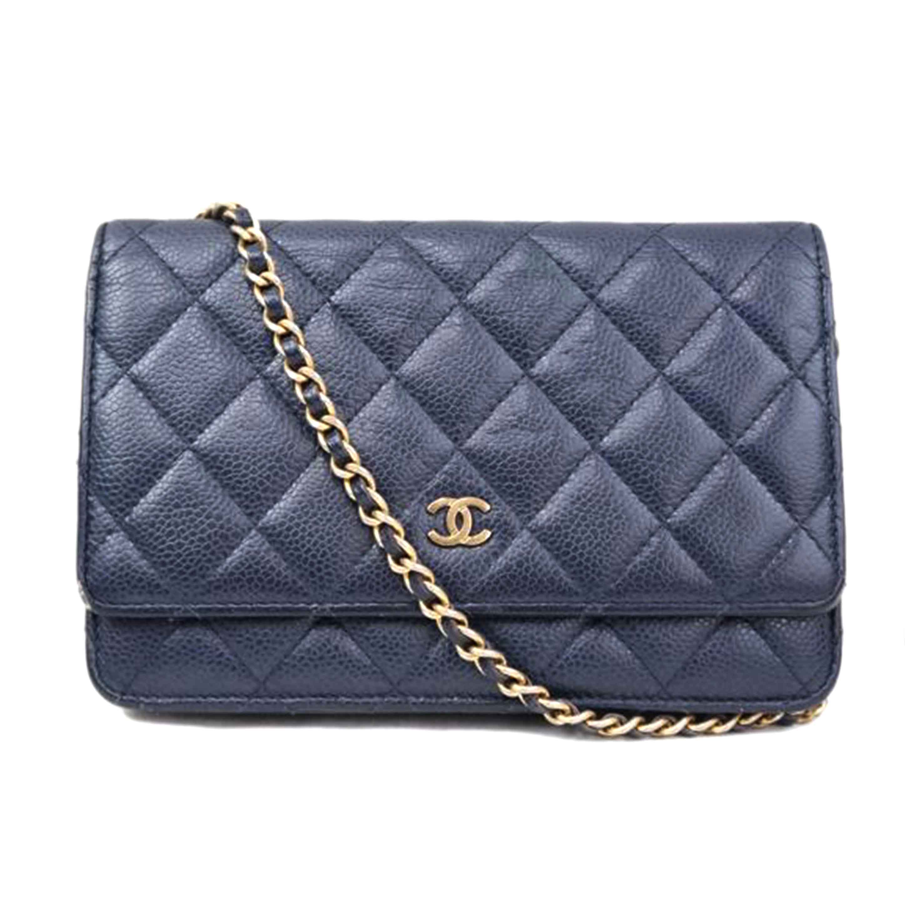 CHANEL シャネル/マトラッセキャビアスキンチェーンウォレット//21706866/ABランク/67