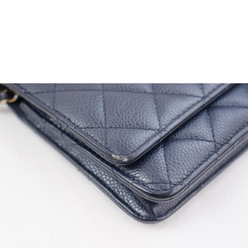 CHANEL シャネル/マトラッセキャビアスキンチェーンウォレット//21706866/ABランク/67
