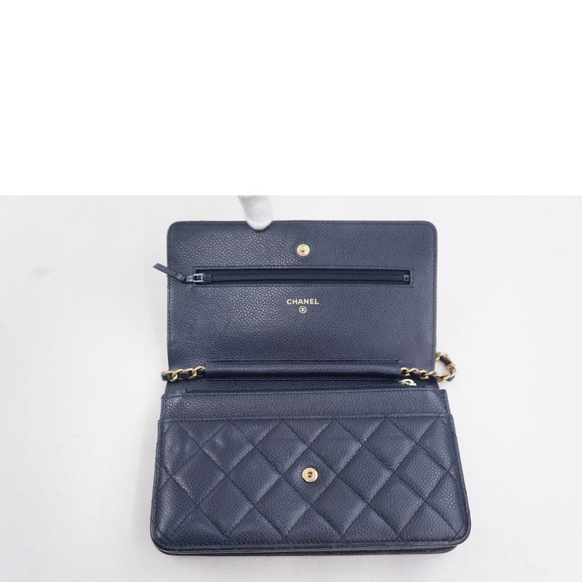 CHANEL シャネル/マトラッセキャビアスキンチェーンウォレット//21706866/ABランク/67