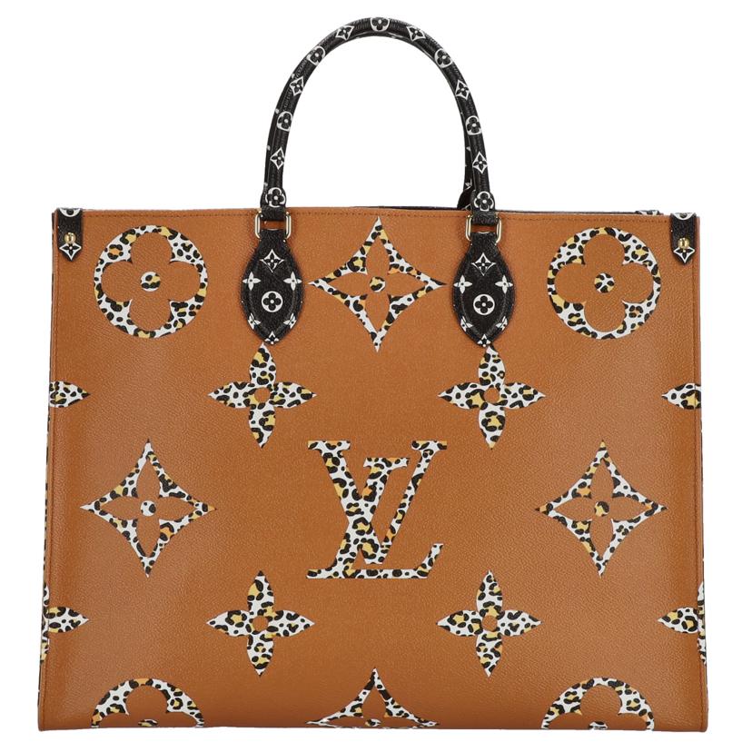 LV ルイヴィトン/オンザゴーGM/レオパード/ノワール/M44674//ICタ**/SAランク/75