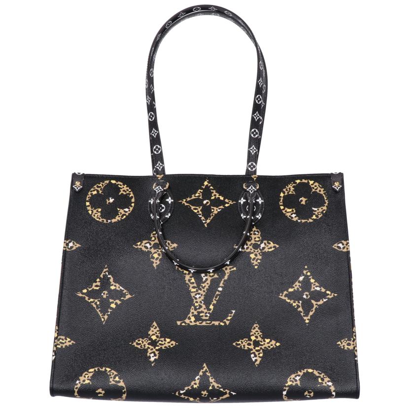LV ルイヴィトン/オンザゴーGM/レオパード/ノワール/M44674//ICタ**/SAランク/75