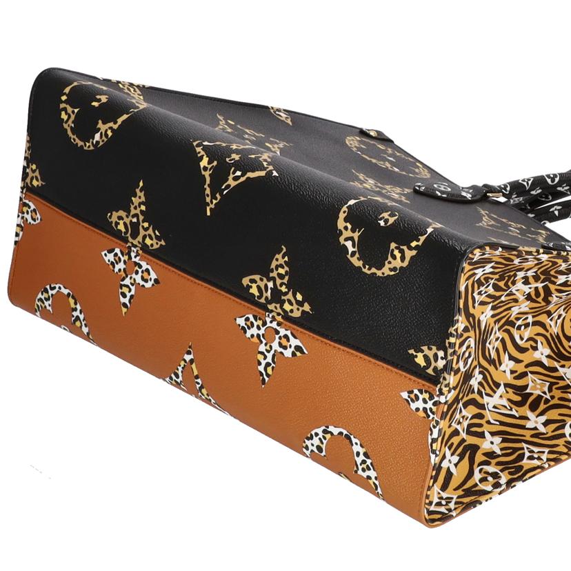 LV ルイヴィトン/オンザゴーGM/レオパード/ノワール/M44674//ICタ**/SAランク/75