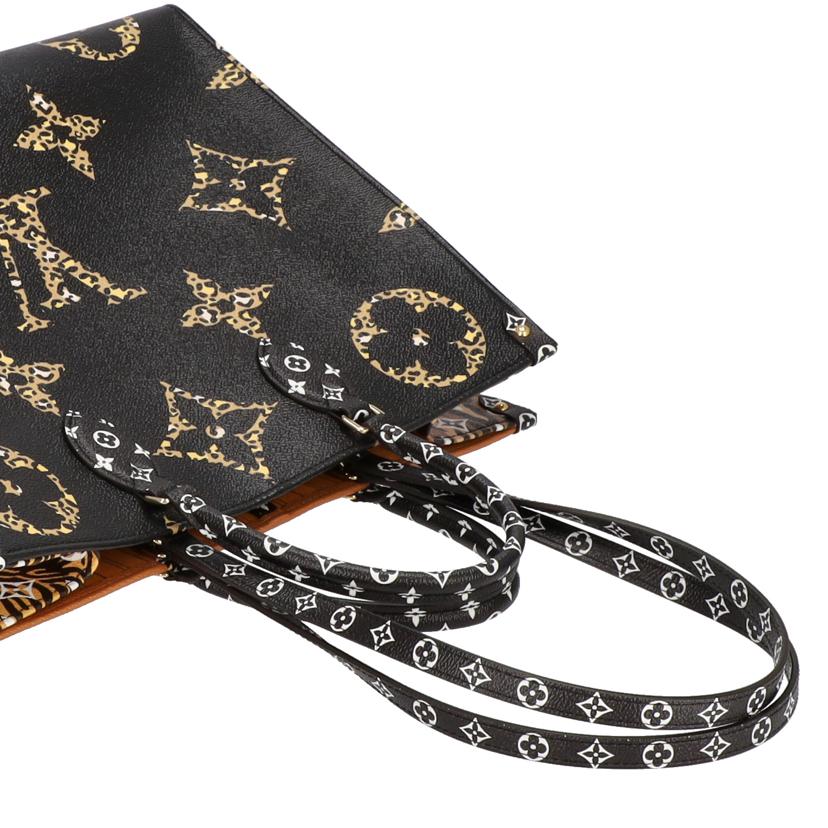 LV ルイヴィトン/オンザゴーGM/レオパード/ノワール/M44674//ICタ**/SAランク/75