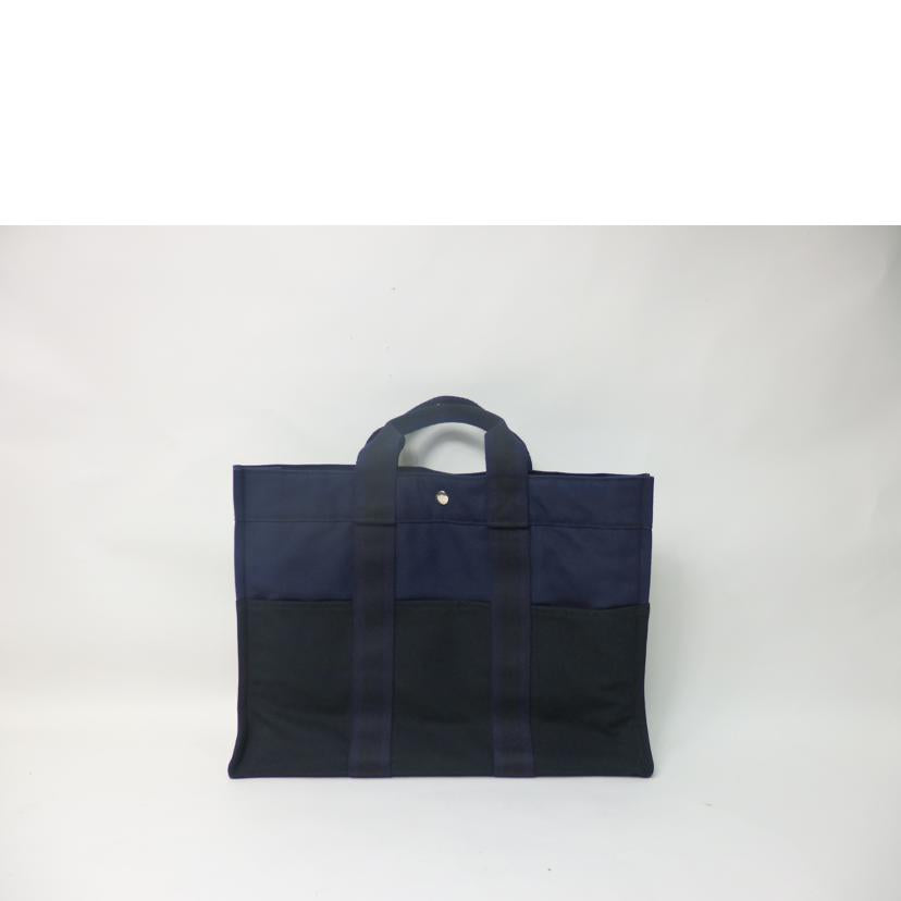 HERMES エルメス/フールトゥトートMM/ネイビー×ブラック//Aランク/84