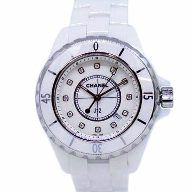 CHANEL シャネル/J12 ホワイト セラミック 12Pダイヤ/H 1628//X.C.F. 08214/Aランク/64