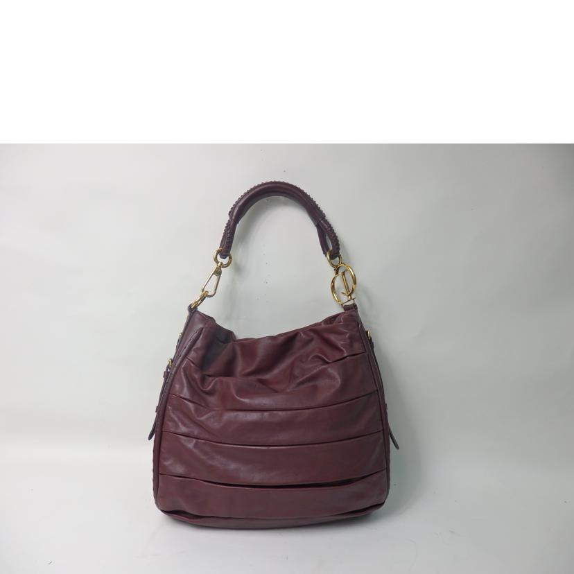 Christian Dior クリスチャンディオール/レザーワンショルダーバッグ/ボルドー//08-MA-0160/Bランク/84
