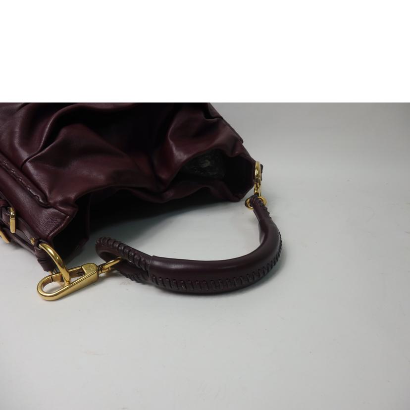 Christian Dior クリスチャンディオール/レザーワンショルダーバッグ/ボルドー//08-MA-0160/Bランク/84