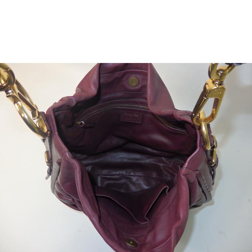 Christian Dior クリスチャンディオール/レザーワンショルダーバッグ/ボルドー//08-MA-0160/Bランク/84
