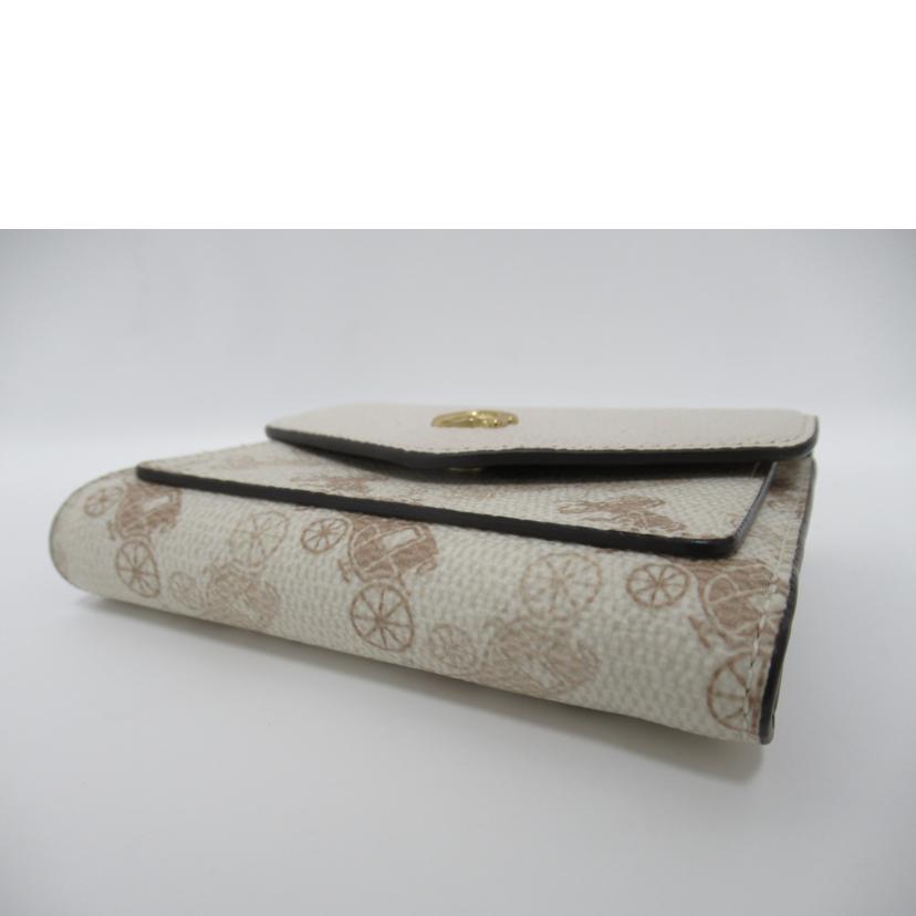 COACH/三つ折財布/ホース&キャリッジ/C3161//E2246/Aランク/63