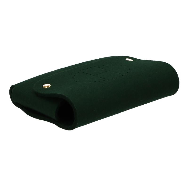 HERMES エルメス/トランプケース フェルト/緑//ABランク/75