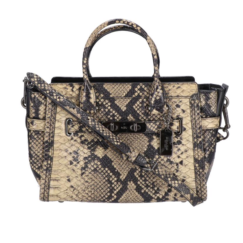 COACH コ-チ/パイソン型押し/2WAYバック/38361//D16**/ABランク/75