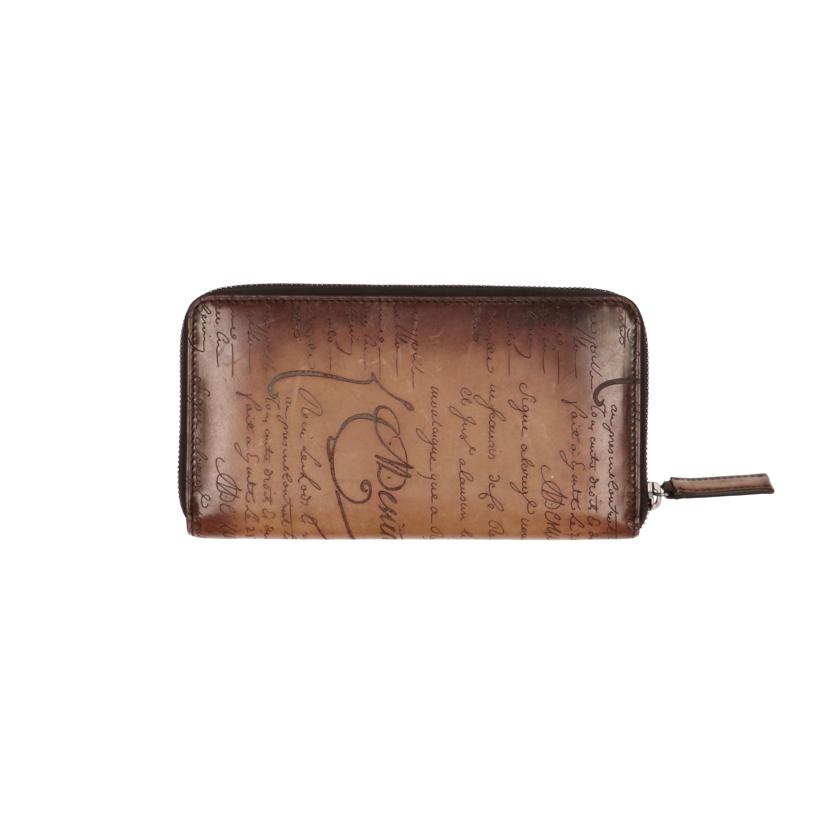 Berluti /イタウバカリグラフィーラウンドジップ長財布/茶//ABランク/75
