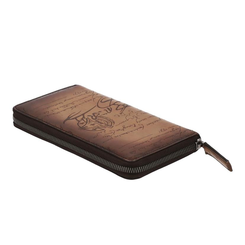 Berluti /イタウバカリグラフィーラウンドジップ長財布/茶//ABランク/75