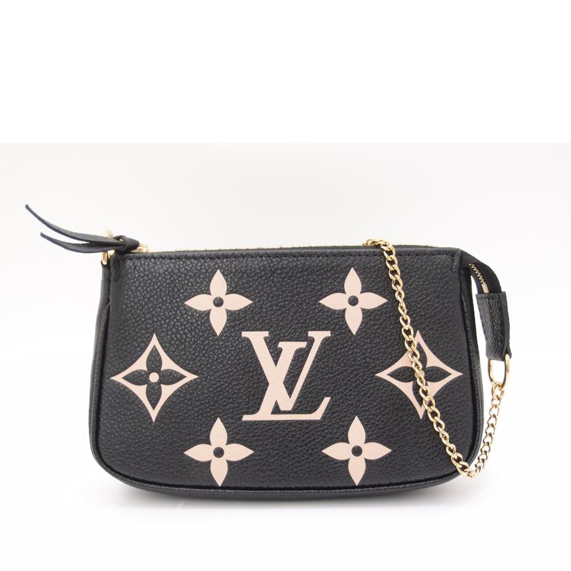 LOUIS VUITTON ルイヴィトン ハンド 黒 /ミニポシェット・アクセソワール/バイカラーモノグラムアンプラント/ノワール/M80732//RFID確認済/SAランク/69