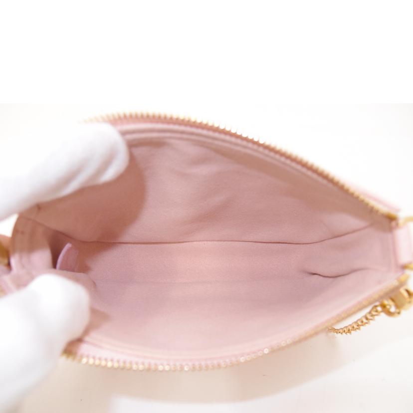 LOUIS VUITTON ルイヴィトン ハンド ピンク /ミニポシェット・アクセソワール/モノグラムアンプラントブロデリー/ローズ/M81140//AA0232/SAランク/69