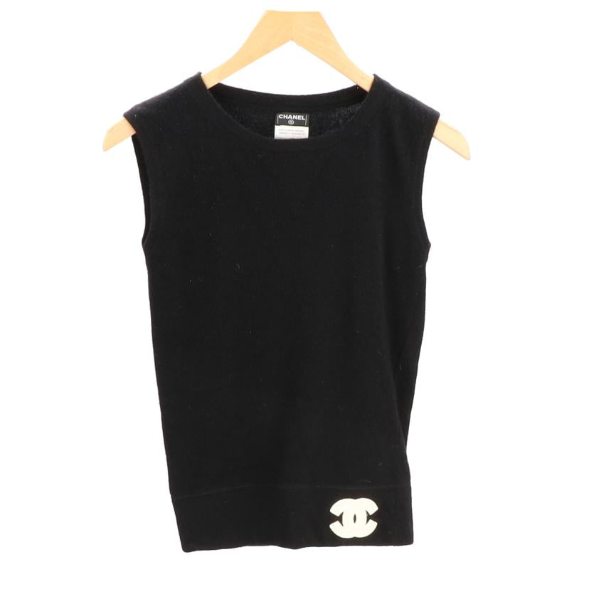 CHANEL シャネル/カシミヤノースリーブニット・BK//Bランク/85