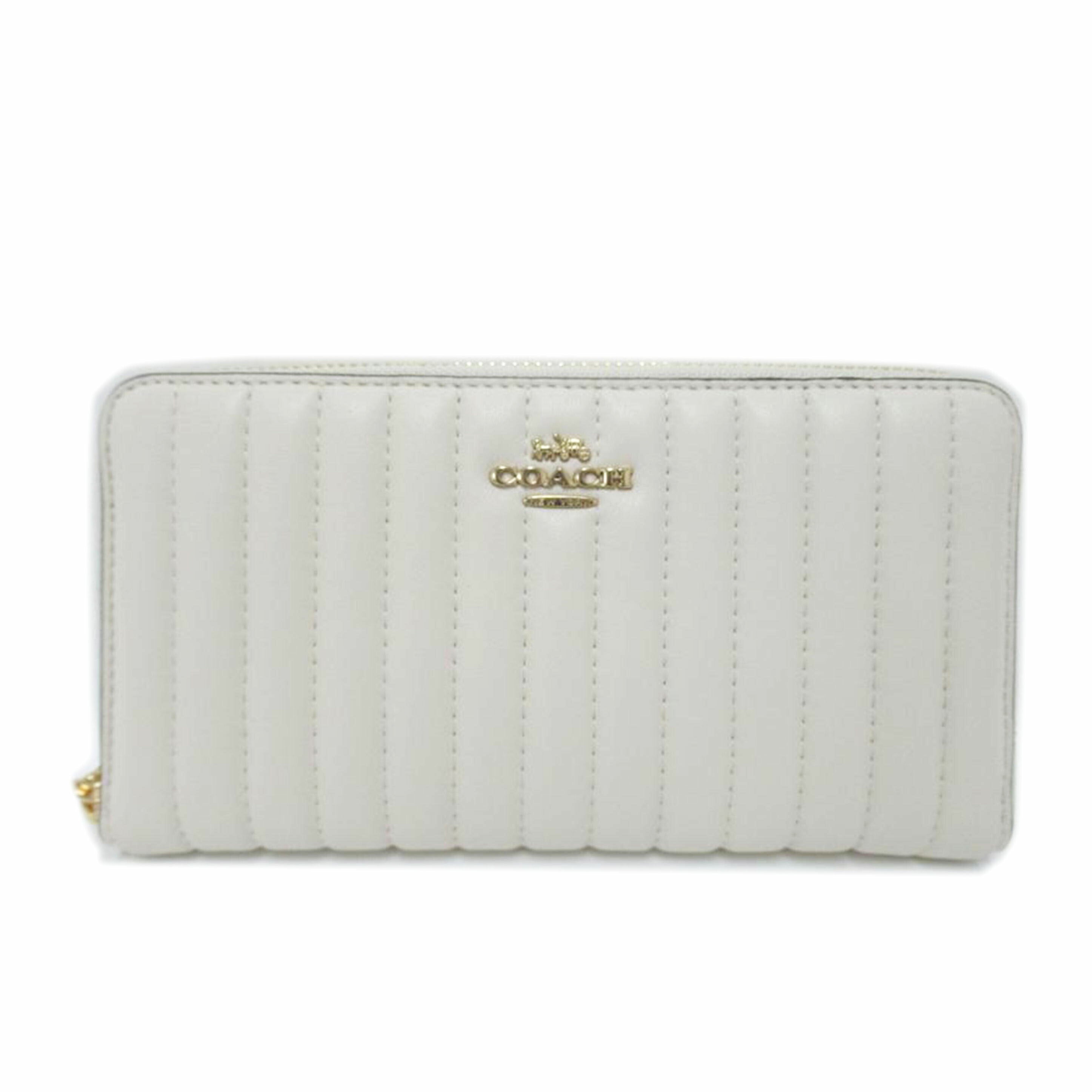 COACH/ラウンドファスナー長財布/キルティング・レザー/2855//L2057/Aランク/63